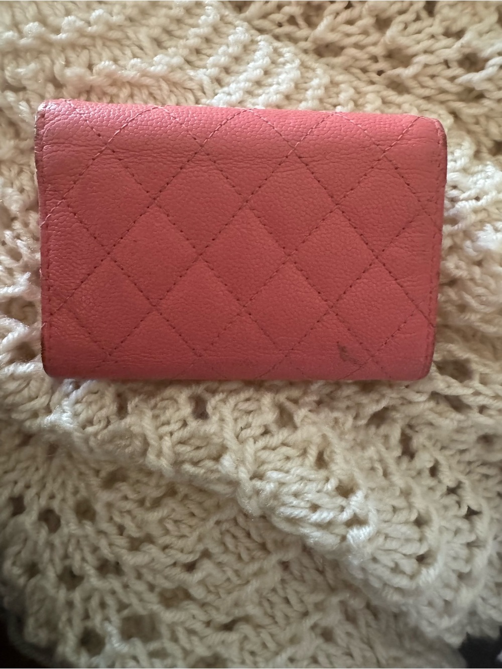 Authentic Chanel Boy Pink Caviar Leather Trifold Wallet Aged Gold Hardware - Picture 14 of 16